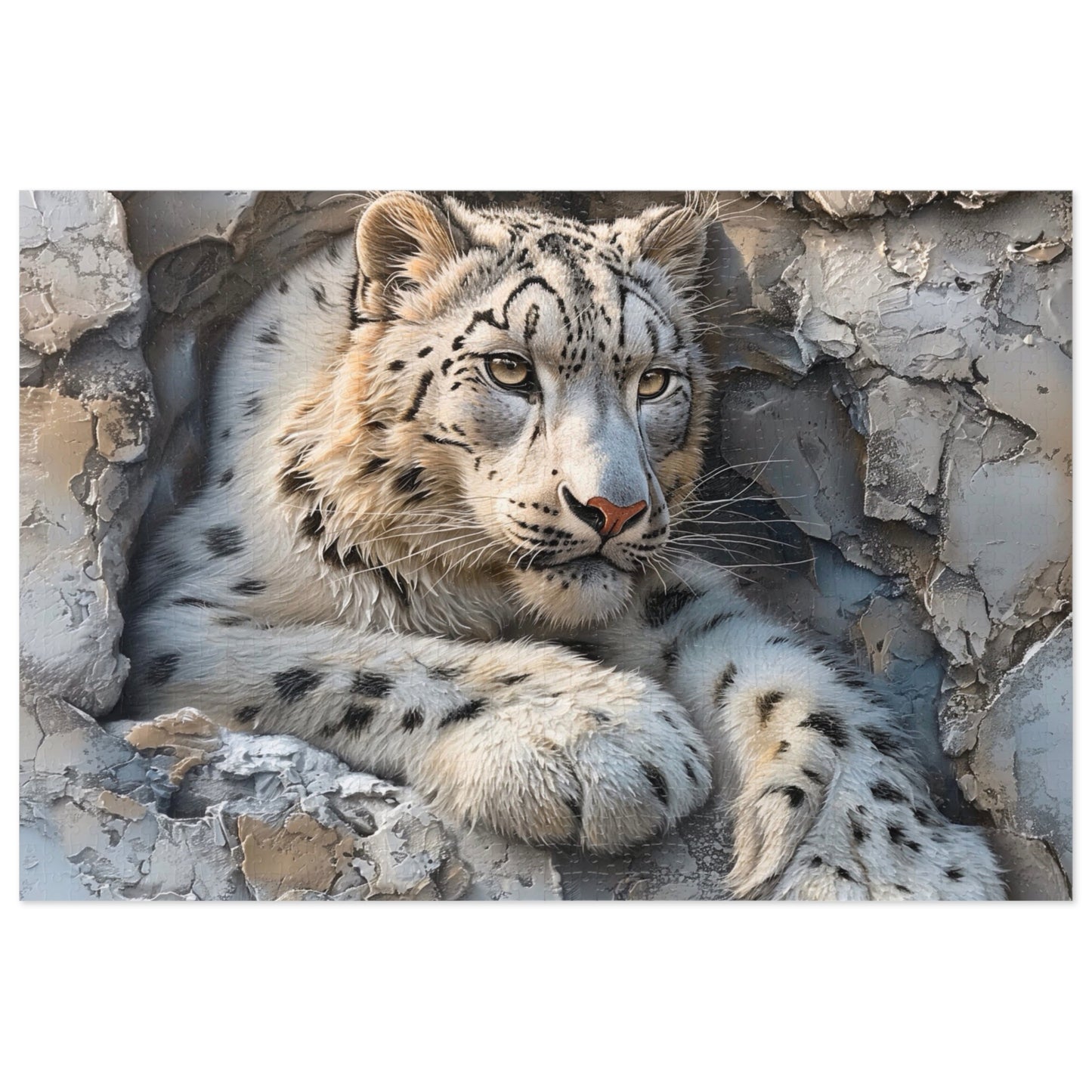 White Tiger Jigsaw Puzzle with Tin - Unique Wildlife Gift, Home Decor, Family Activity, Nature Lover's Puzzle, Fun for All Ages
