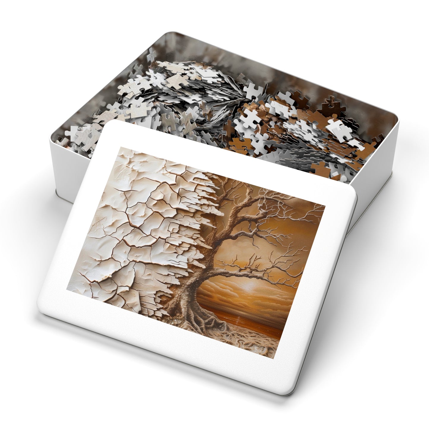 Puzzle Art Jigsaw Set | Serenity Decor, Family Game Night, Unique Gift, Tree Landscape, Indoor Activity