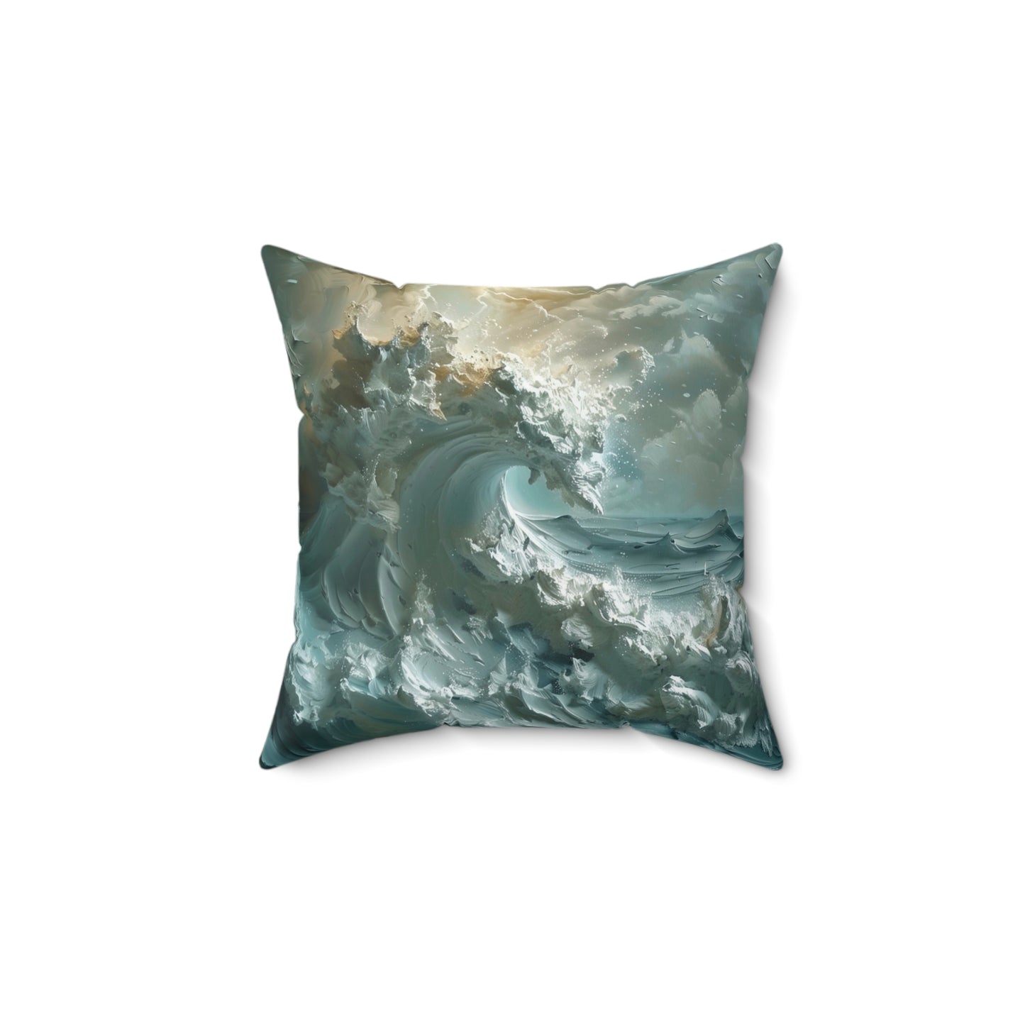 Artistic Faux Suede Pillow, Decorative Cushion for Living Room, Boho Decor, Cozy Home Accessory, Gift Idea for Housewarming