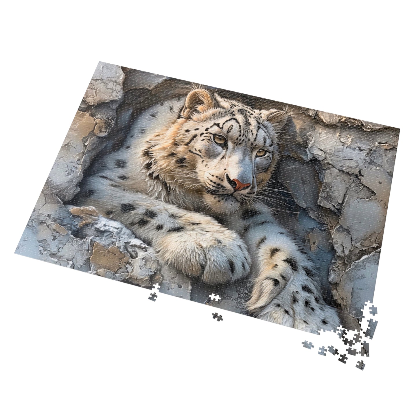 White Tiger Jigsaw Puzzle with Tin - Unique Wildlife Gift, Home Decor, Family Activity, Nature Lover's Puzzle, Fun for All Ages