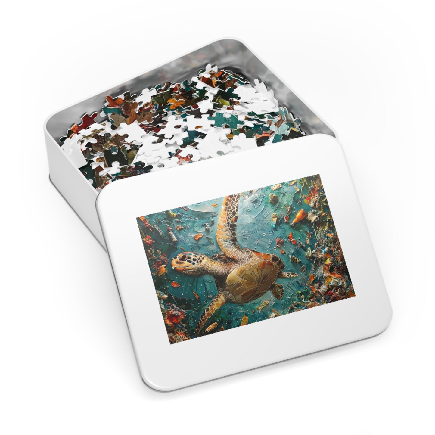 Ocean Conservation Jigsaw Puzzle, Sea Turtle Puzzle, Eco-Friendly Gift, Educational Toy, Family Activity, Environmental Awareness