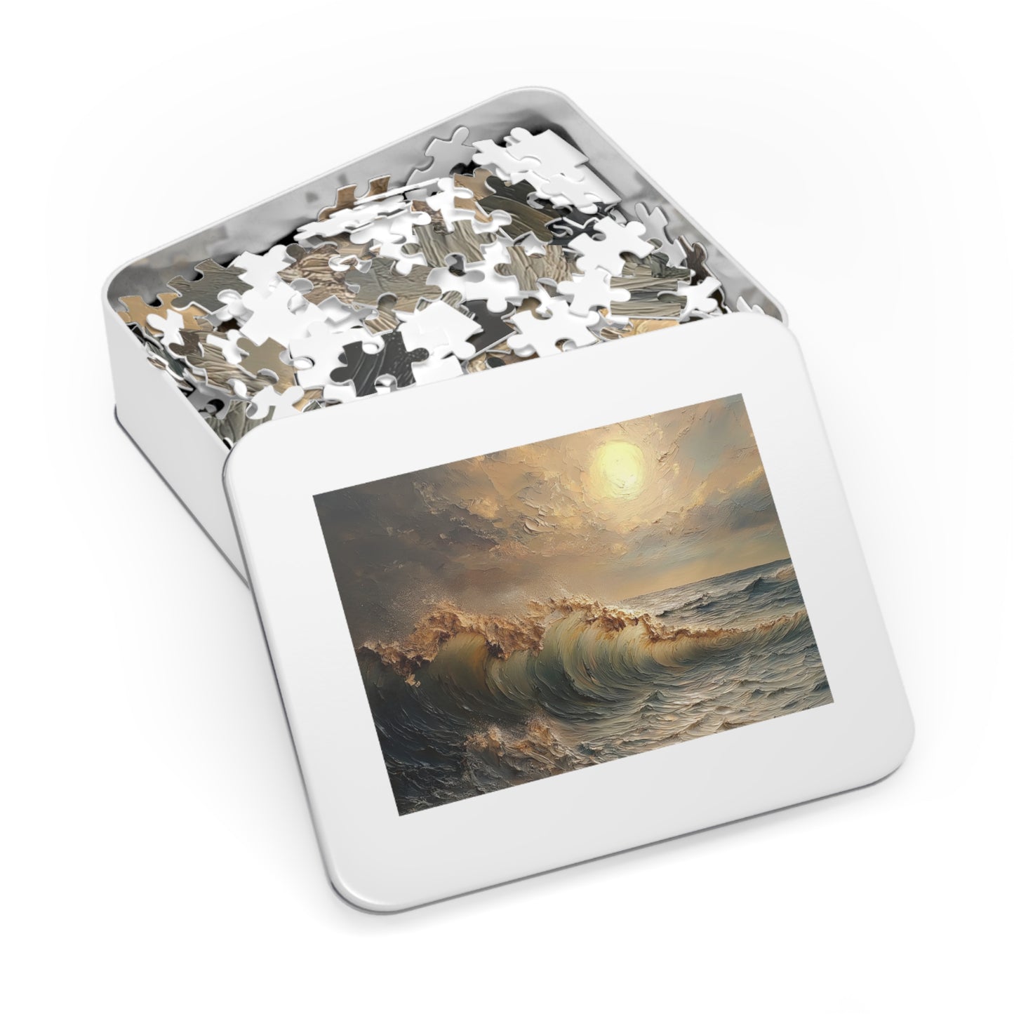 Ocean Sunset Jigsaw Puzzle | Relaxing Gift for Puzzle Lovers, Home Decor, Family Activity