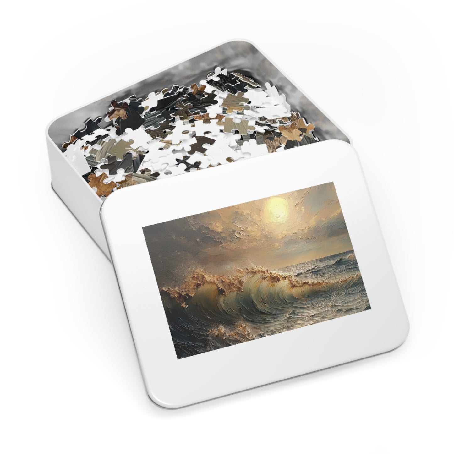 Ocean Sunset Jigsaw Puzzle | Relaxing Gift for Puzzle Lovers, Home Decor, Family Activity