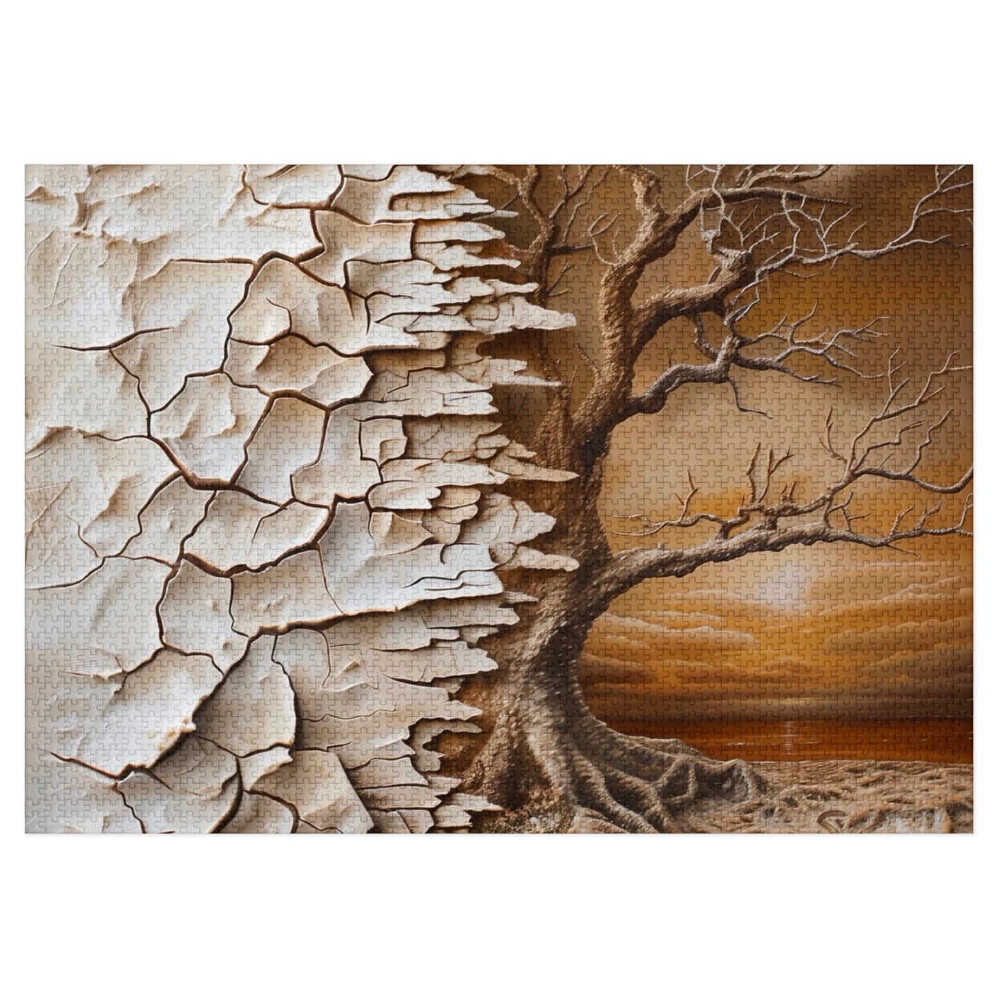 Puzzle Art Jigsaw Set | Serenity Decor, Family Game Night, Unique Gift, Tree Landscape, Indoor Activity