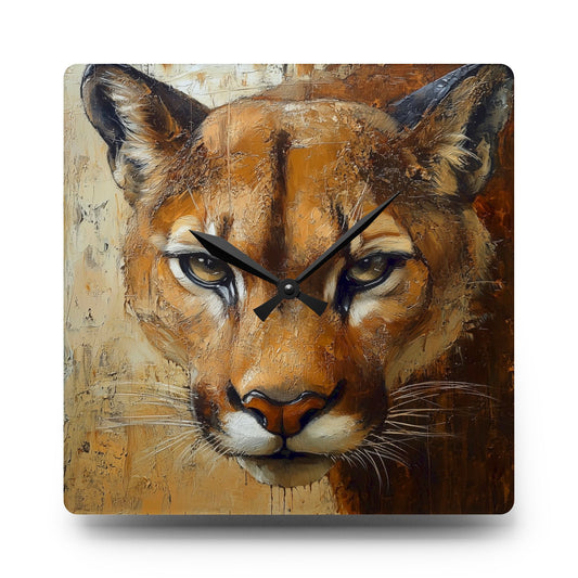 Wildlife Acrylic Wall Clock - Nature Lover's Decor, Jungle Theme, Gift for Animal Enthusiasts, Unique Home Accent