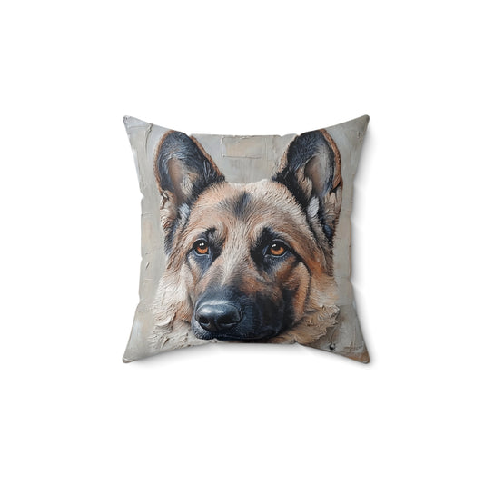 Dog Portrait Faux Suede Pillow, Decorative Throw Pillow, Pet Lover Gift, Home Decor, Couch Cushion