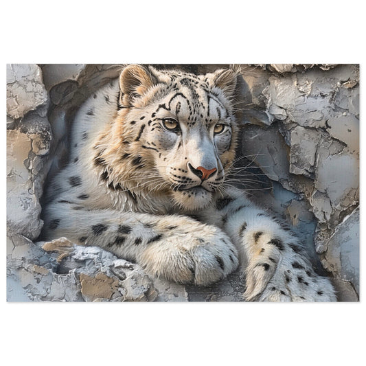 White Tiger Jigsaw Puzzle with Tin - Unique Wildlife Gift, Home Decor, Family Activity, Nature Lover's Puzzle, Fun for All Ages