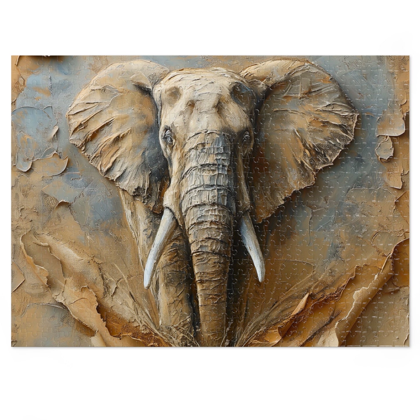 Elephant-Themed Jigsaw Puzzle with Tin, Wildlife Art Puzzle, Home Decor Game, Gift for Nature Lovers, Eco-Friendly Puzzle, Family Fun [...]