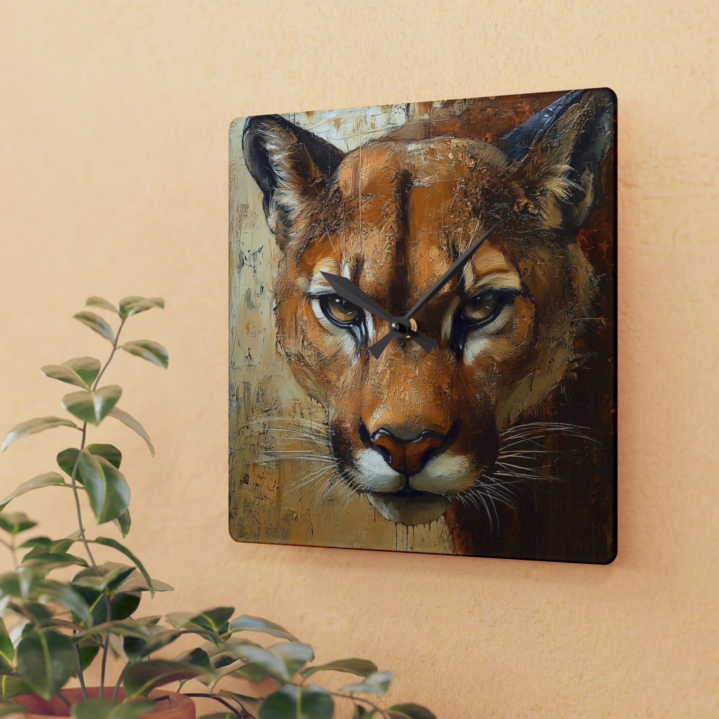 Wildlife Acrylic Wall Clock - Nature Lover's Decor, Jungle Theme, Gift for Animal Enthusiasts, Unique Home Accent