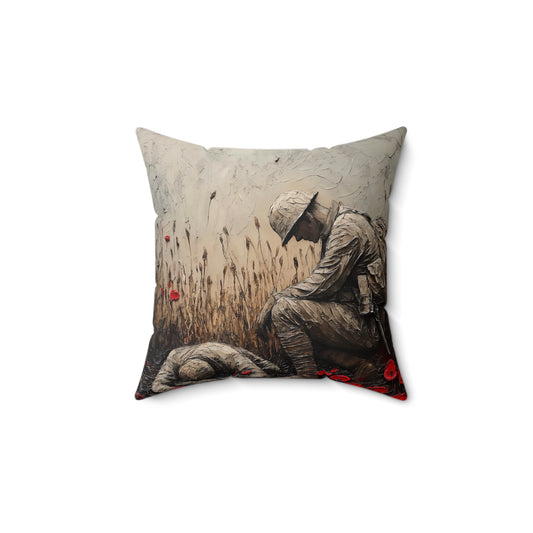 Emotional Faux Suede Square Pillow | Memorial Decor, Home Accent, Commemorative Gift, Cozy Plush Cushion, Remembrance Pillow