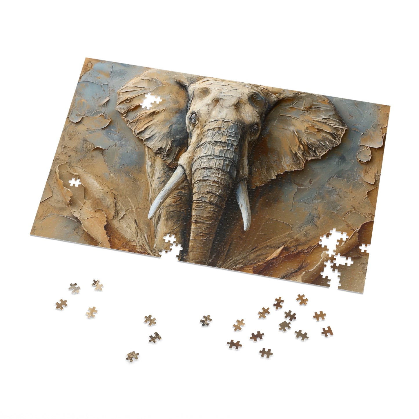 Elephant-Themed Jigsaw Puzzle with Tin, Wildlife Art Puzzle, Home Decor Game, Gift for Nature Lovers, Eco-Friendly Puzzle, Family Fun [...]