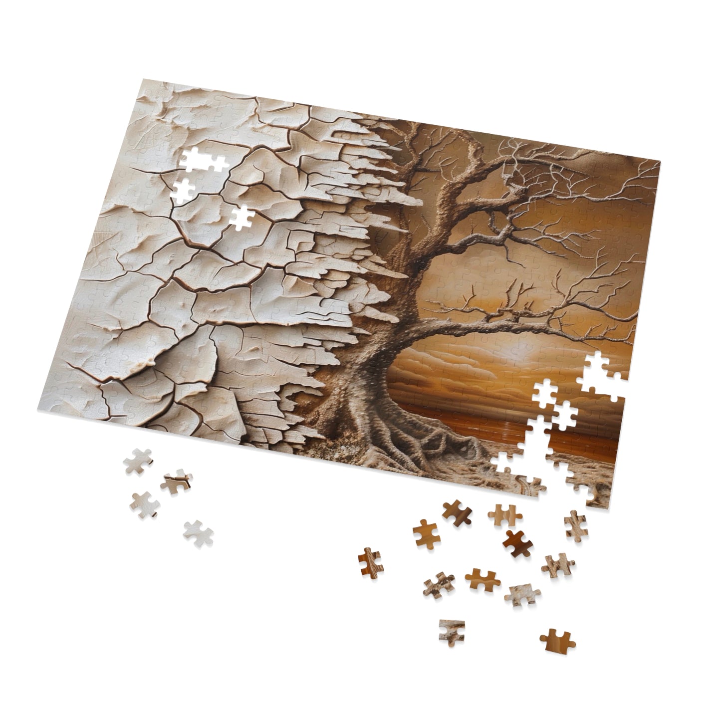 Puzzle Art Jigsaw Set | Serenity Decor, Family Game Night, Unique Gift, Tree Landscape, Indoor Activity