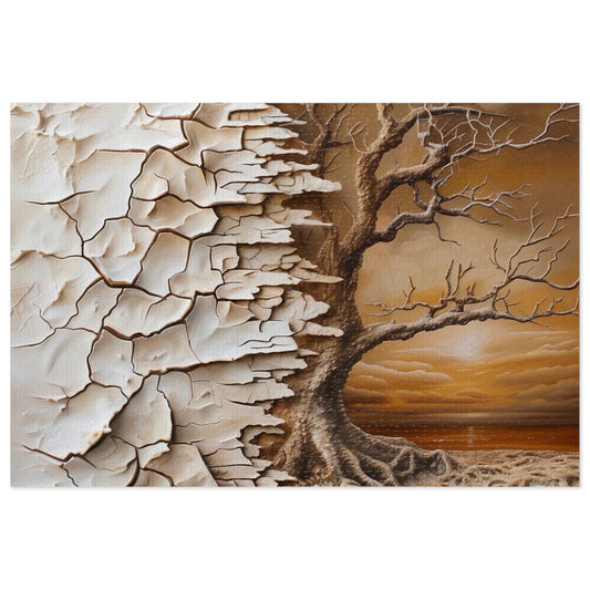 Puzzle Art Jigsaw Set | Serenity Decor, Family Game Night, Unique Gift, Tree Landscape, Indoor Activity