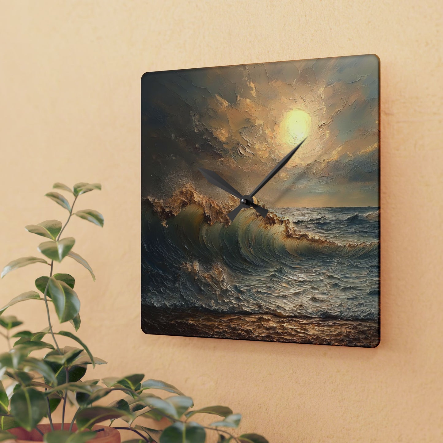 Coastal Sunset Acrylic Wall Clock - Ocean Themed Home Décor, Nautical Gift, Beach House Accessories, Coastal Living Decoration, [...]