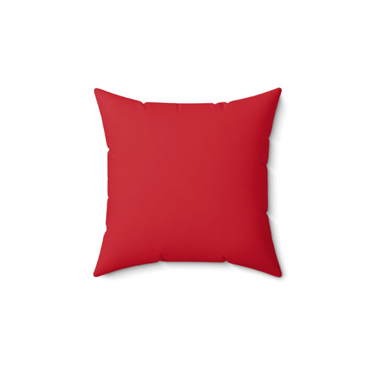 Romantic Rose Faux Suede Pillow, Home Decor, Valentine's Gift, Cozy Living Room Accessory, Red Floral Cushion