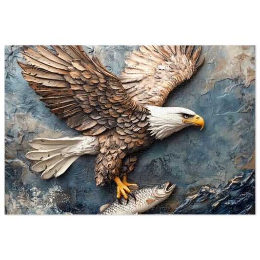 Eagle Jigsaw Puzzle, Nature Puzzle, Family Game, Wildlife Decor, Gift for Bird Lovers, Educational Activity